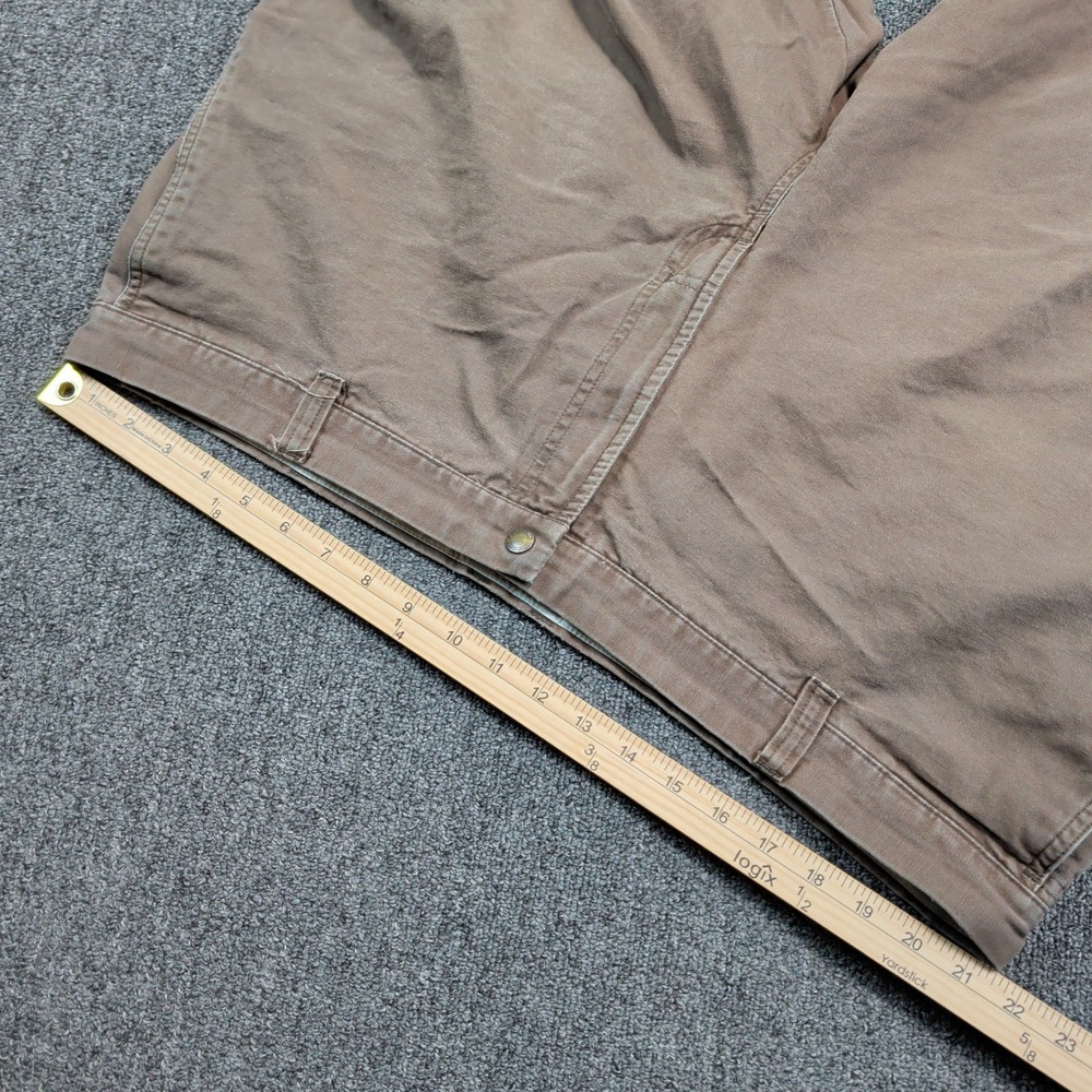 Columbia Gorpcore Utility Canvas Pants 44x32 Brown Rugged Workwear Hiking Cargo - Picture 11 of 13